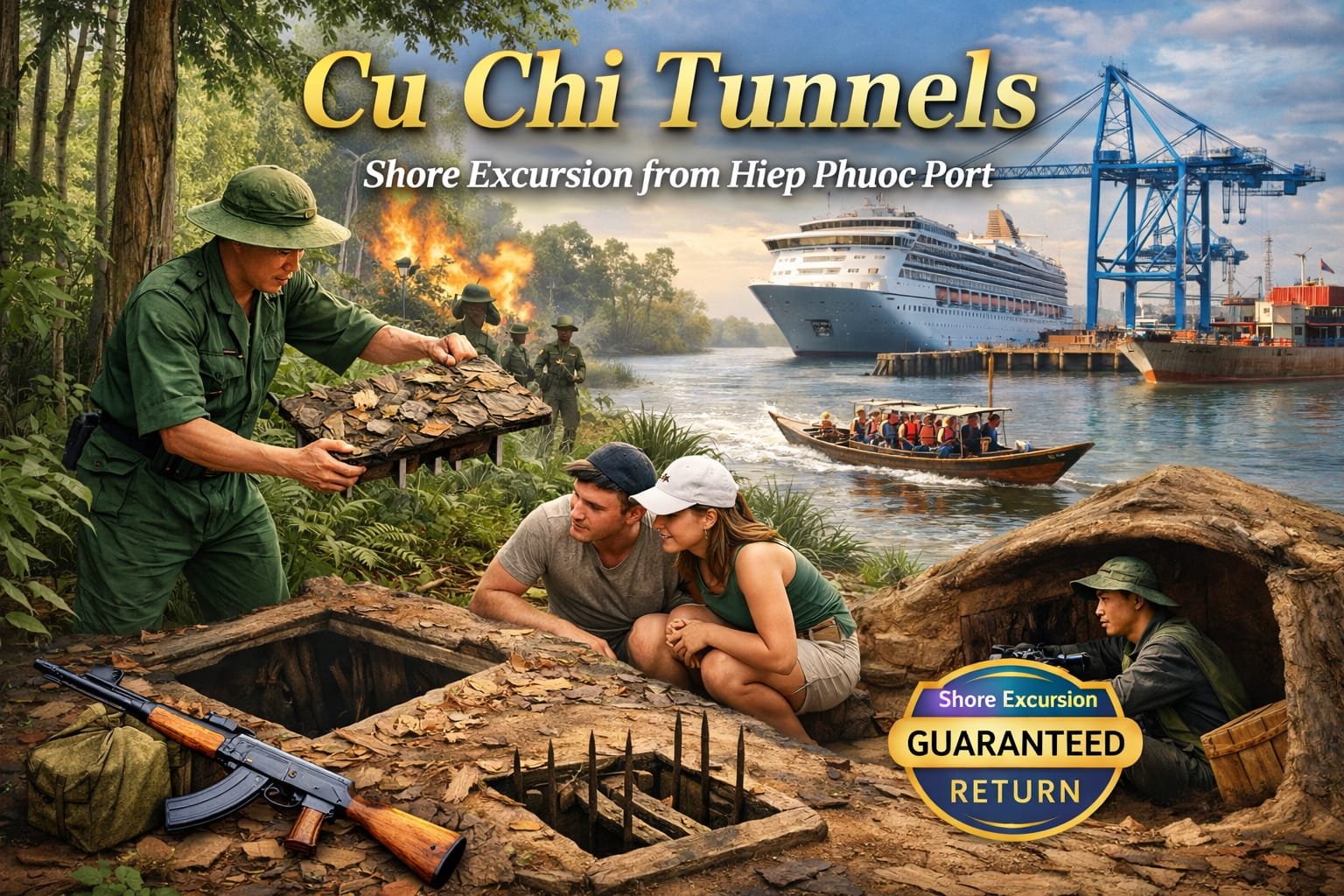 Cu Chi Tunnels Shore Excursion from Hiep Phuoc Port