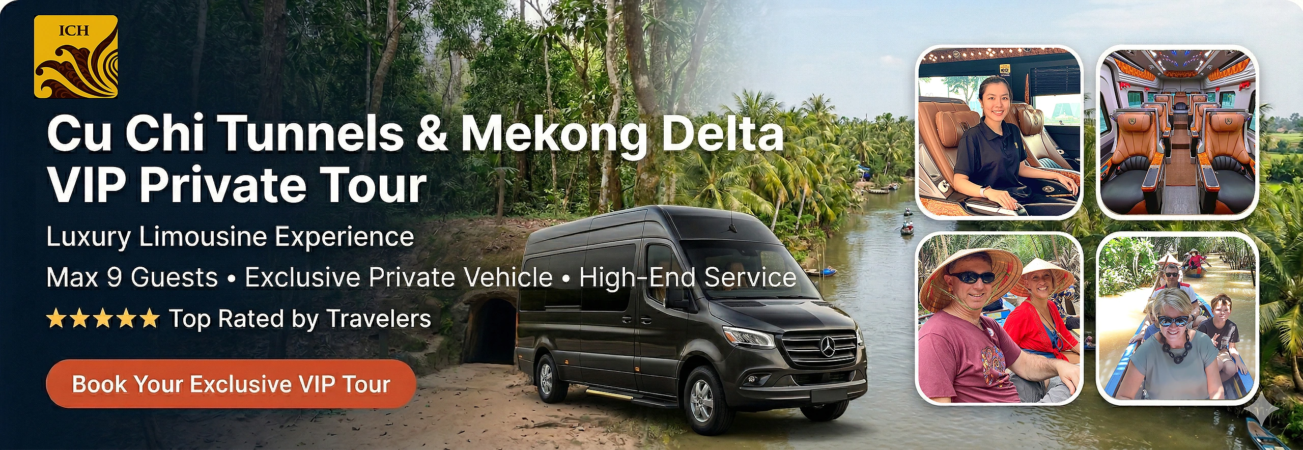 Cu Chi Tunnels and Mekong Delta VIP Private Tour by Limousine