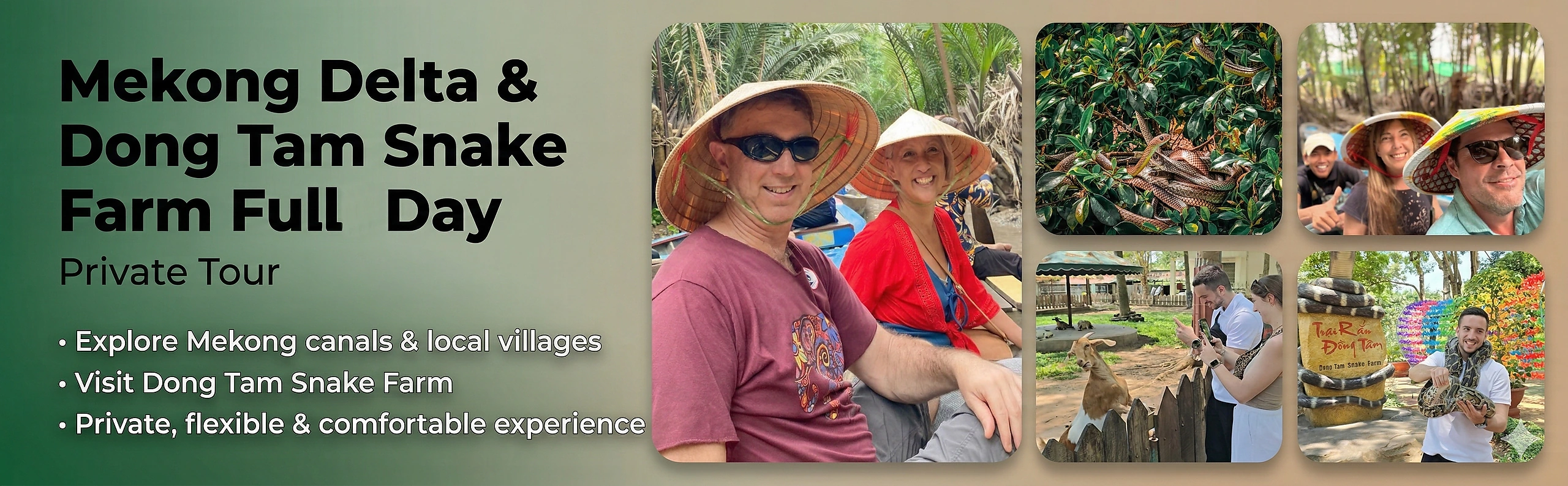 Mekong Delta and Dong Tam Snake Farm Private Tour