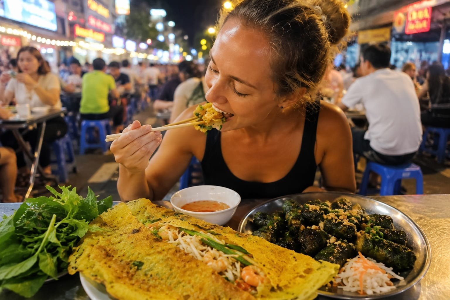 Private Street Food Evening Walking Tour in Ho Chi Minh City